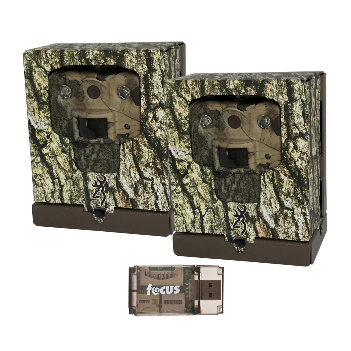 Browning Trail Cameras Sub-Micro Security Box (2-Pack) Bundle with Card Reader - 1