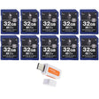 Spartan 32GB Class 10 SD Card (10-Pack) with Micro SD Reader and Writer Bundle - 1