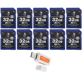 Spartan 32GB Class 10 SD Card (10-Pack) with Micro SD Reader and Writer Bundle - 1