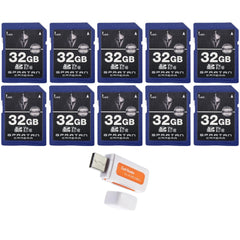 Spartan 32GB Class 10 SD Card (10-Pack) with Micro SD Reader and Writer Bundle - 1