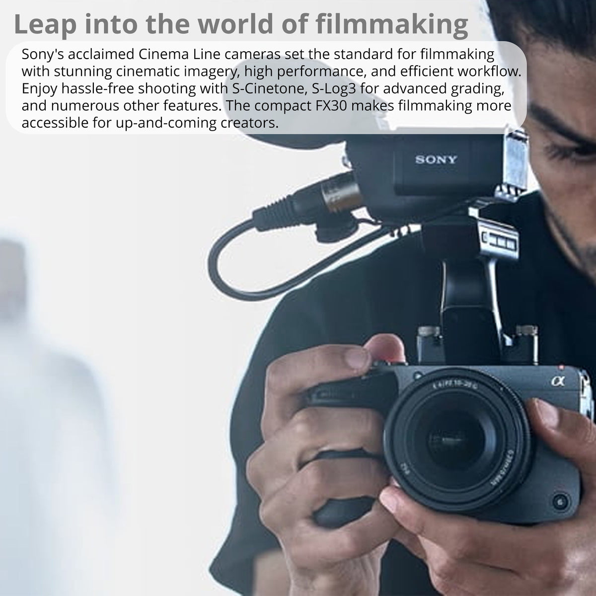 Sony Cinema Line FX30 Super 35 Camera and 18-105mm f/4 G OSS Lens Bundle