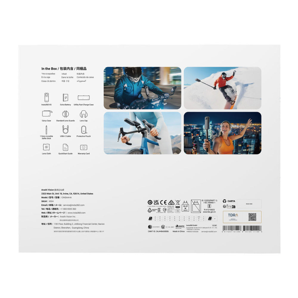 Insta360 X5 8K30 360 Degrees Action Camera with 72MP Photos and AI Stabilization Bundle (Black)-4