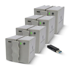 Stealth Cam 360 Cam Max Cartridge 5400mAh Lithium Battery (4-Pack) with Card Reader Bundle