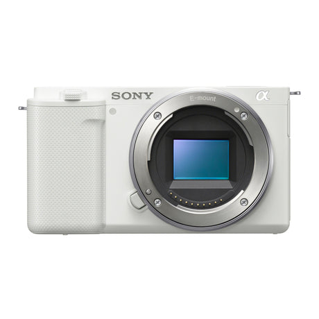Sony Alpha ZV-E10 APS-C Interchangeable Lens Mirrorless Vlog Camera (Body Only, White)