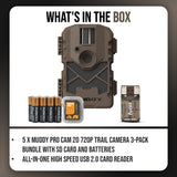 Muddy Pro Cam 20 720p Trail Camera Bundle with SD Card, Batteries, Card Reader