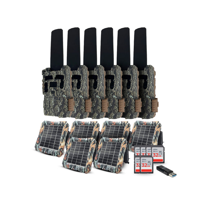 Browning Defender Wireless Pro Scout Max HD-DV Trail Camera (6 Pack) Bundle with Accessories