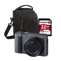 LUMIX ZS300 Compact Point and Shoot 4K Digital Camera (Silver) with Accessories - 1