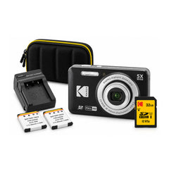 Kodak PIXPRO Friendly Zoom FZ55 Digital Camera (Black) Bundle with Case, Memory Card and Accessories