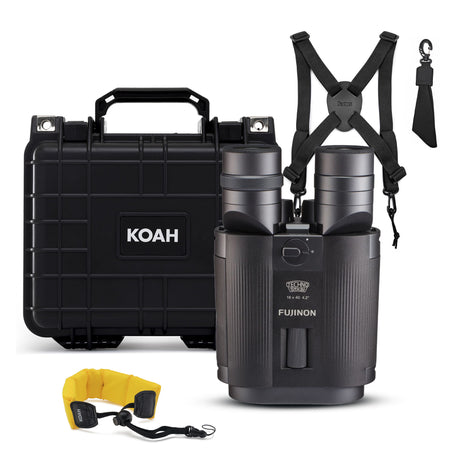 Fujifilm Techno-Stabi TS-L1640 Electronic Stabilized Binocular Bundle with Hard Case and Accessories