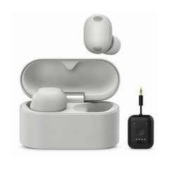 Sony WF-1000XM6 Wireless Noise Cancelling Earbuds (Platinum Silver) with In-Flight Audio Adapter - 1
