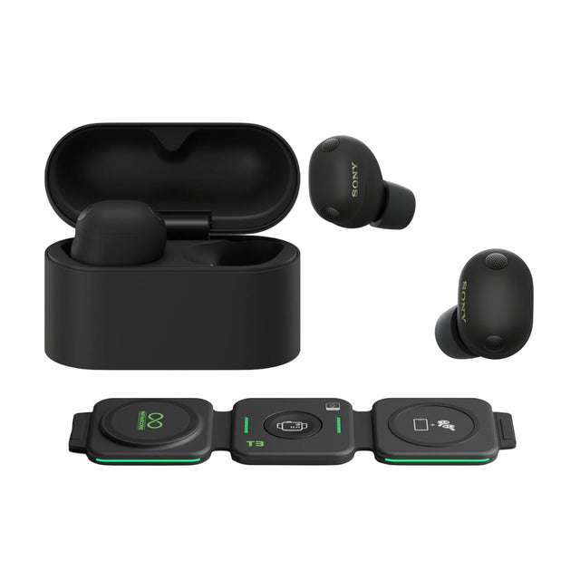 Sony WF-1000XM6 Wireless Earbuds (Black) with 3-in-1 Portable Accessory - 1