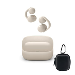 Sony LinkBuds Clip Open-Ear Truly Wireless Earbuds with Earbud Case Bundle (Greige)