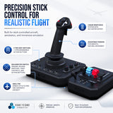Honeycomb Aeronautical Foxtrot Black Aviation Stick with Throttle Box Bundle