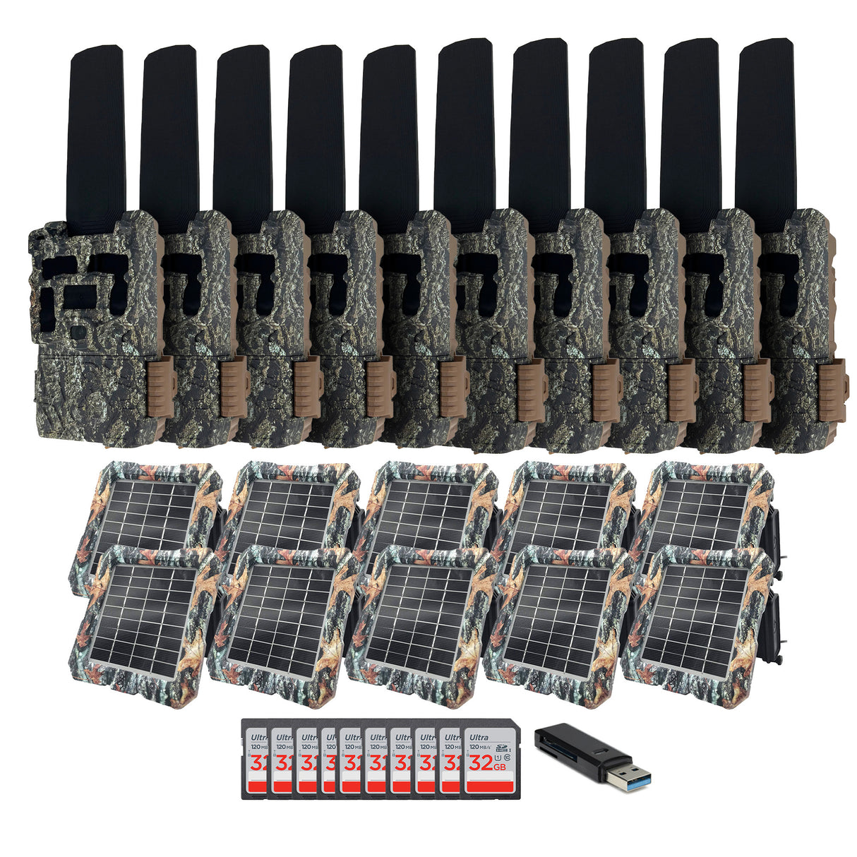 Browning Defender Wireless Pro Scout Max HD-DV Trail Camera (10 Pack) Bundle with Accessories