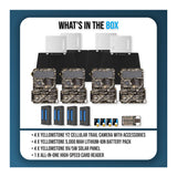 Yellowstone Y2 Trail Camera Bundle with Battery, Solar Panel, Card Reader, and Accessories (4-Pack) - 9