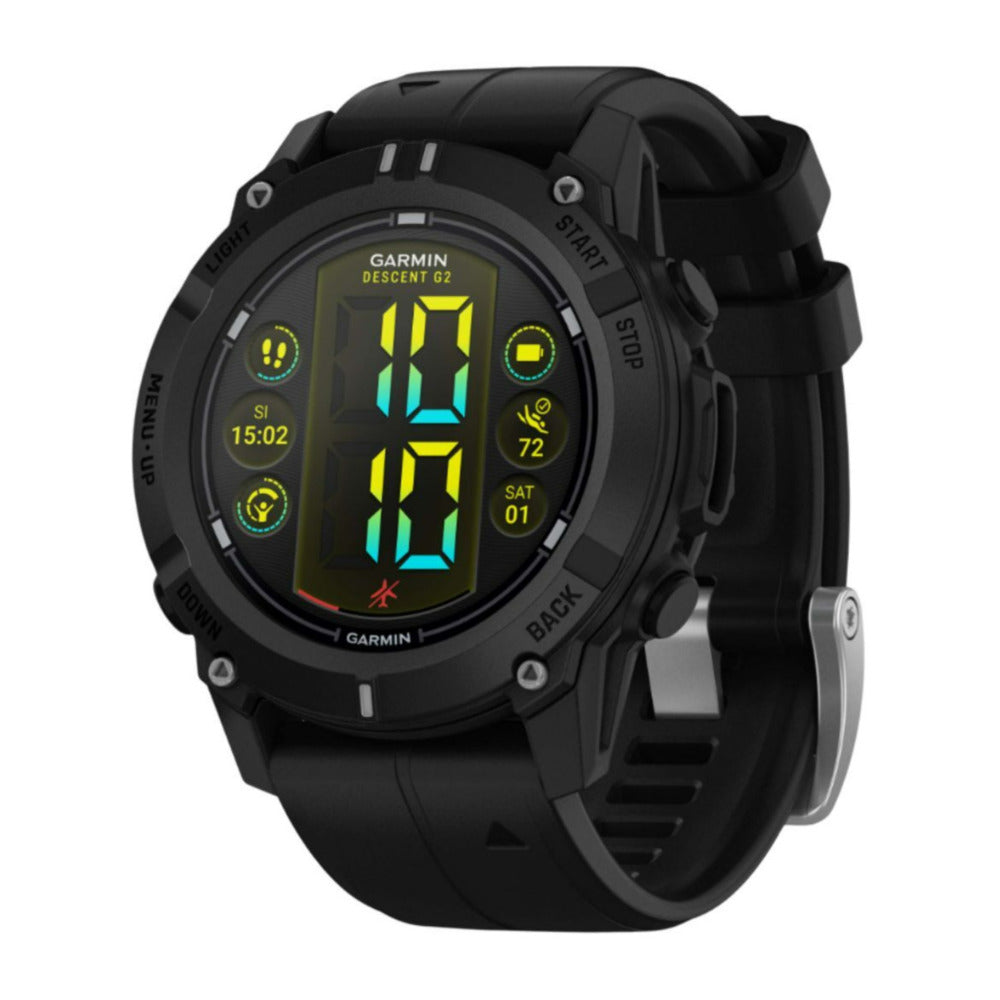 Garmin Descent G2 Dive 45mm GPS Smart Watch Black and T2 Transceiver with 20 ATM Dive Rating Bundle-2
