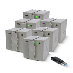 Stealth Cam 360 Cam Max Cartridge 5400mAh Lithium Battery (6-Pack) with Card Reader Bundle