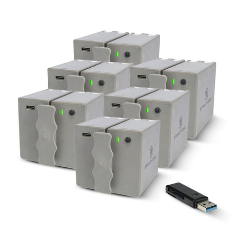 Stealth Cam 360 Cam Max Cartridge 5400mAh Lithium Battery (6-Pack) with Card Reader Bundle