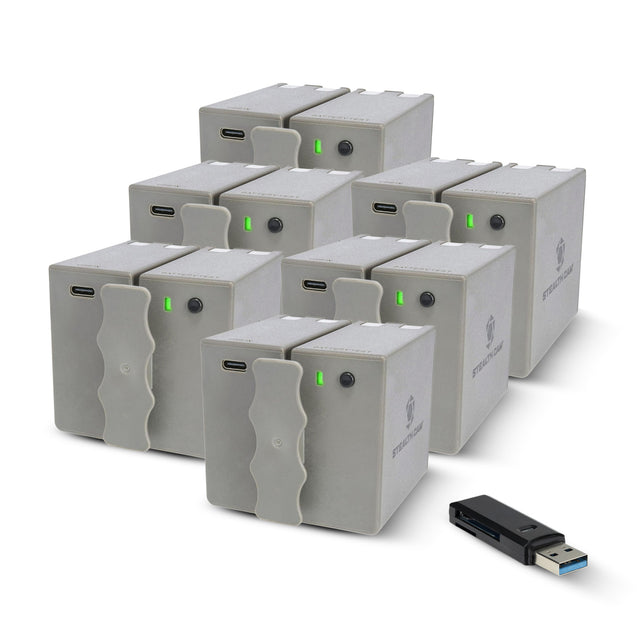 Stealth Cam 360 Cam Max Cartridge 5400mAh Lithium Battery (6-Pack) with Card Reader Bundle