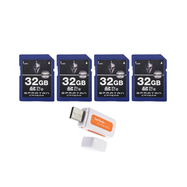 Spartan 32GB Class 10 SD Card (4-Pack) with Micro SD Reader and Writer Bundle - 1