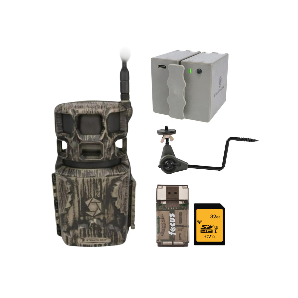 Stealth Cam Revolver Pro 2.0 360 Degree 40MP Brown Cellular Camera Bundle