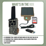 Browning Trail Camera Defender Wireless Pro Scout Max HD-DV (6-Pack) Bundle with Solar Power Pack