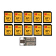 Kodak 64GB Class 10 UHS-I U1 SDXC Memory Card Bundle with Card Reader - 1