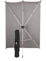 Westcott X-Drop Wrinkle-Resistant Backdrop Kit (Neutral Gray, 5' x 7') Includes lightweight stand, backdrop, and carry case