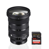 Sigma 24-70MM F2.8 DG DN II ART Lens (L Mount) with 64GB SDXC UHS-I Memory Card