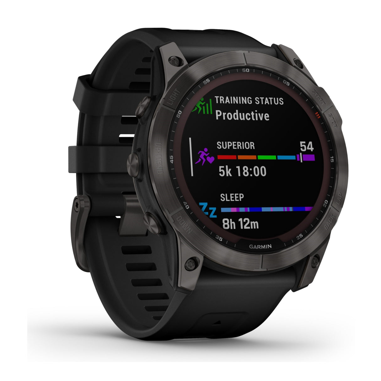 Garmin Fenix 7X Sapphire Solar GPS Smartwatch with Black Band (Carbon Gray)