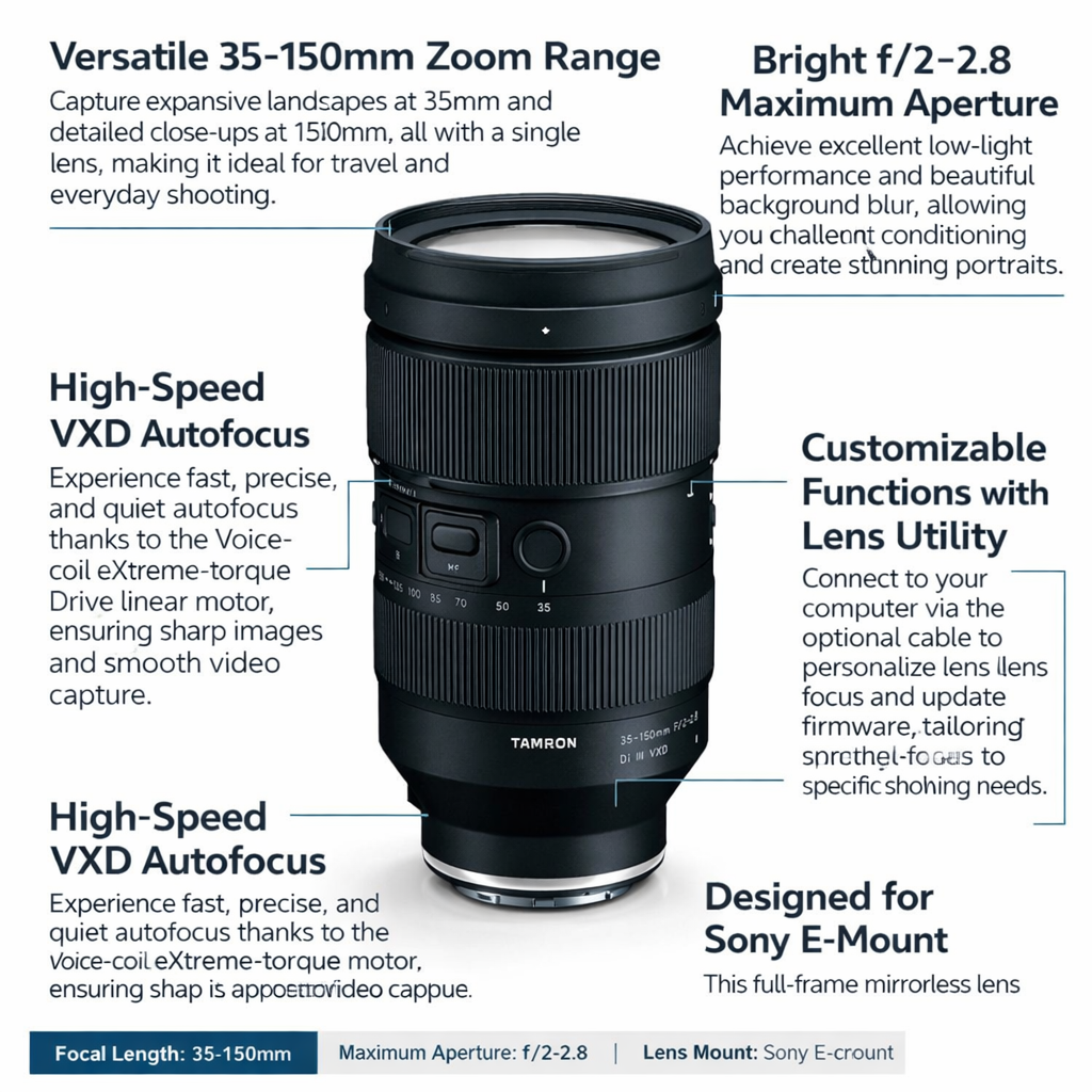 Tamron A058 35-150mm f/2-2.8 Di III VXD Mirrorless Zoom Lens for Sony E-Mount