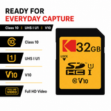 Kodak 32GB Class 10 UHS-I SDHC Memory Card (2 Pack) with Focus All-In-One High Speed USB Card Reader