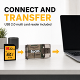 Kodak 32GB Class 10 UHS-I SDHC Memory Card (2 Pack) with Focus All-In-One High Speed USB Card Reader