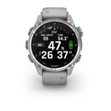 Garmin Descent Mk3 Watch Style-Dive Computer (43mm, Stainless Steel with Fog Gray Silicone Band)