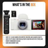 Sony ZV-1 II Vlog Camera for Content Creators and Vloggers (White) with Vlogger Accessory Kit Bundle
