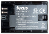 Focus Camera 2000mAh Li-ion Battery & Charger for Canon LP-E6N Devices