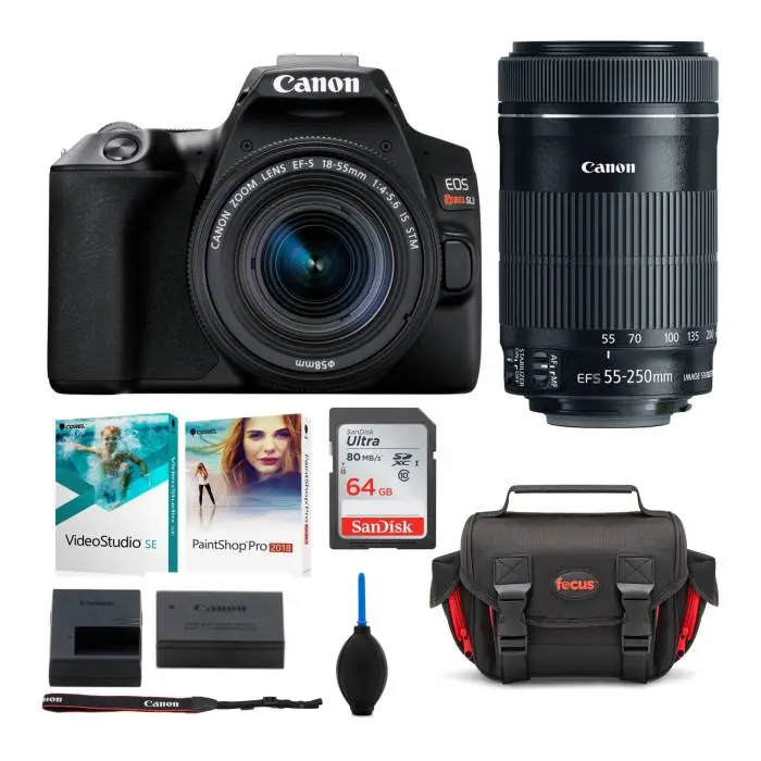 Canon EOS Rebel SL3 DSLR Camera with EF-S 18-55mm f/4-5.6 IS STM Lens  (Black) - 3453C002