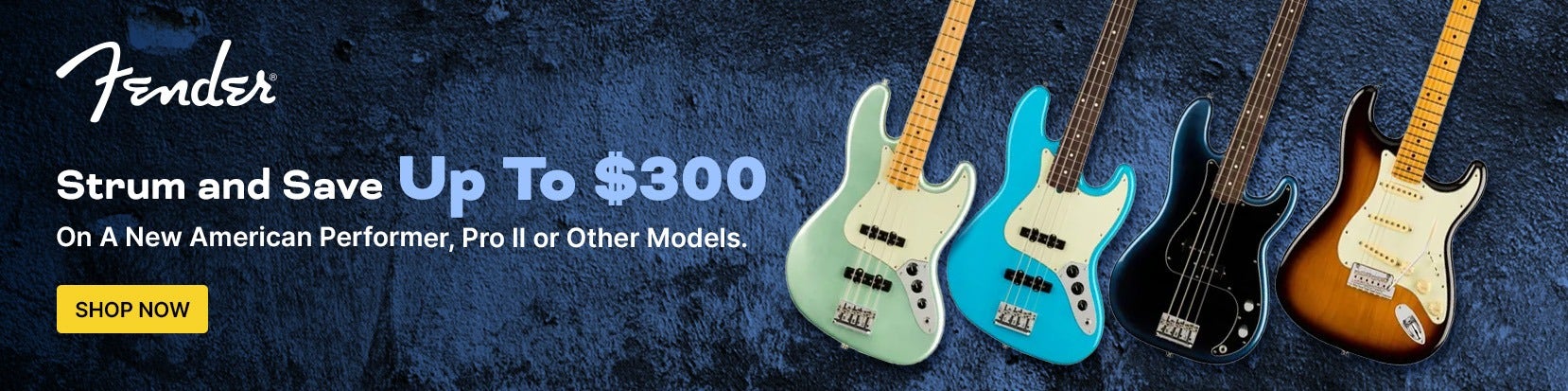 Fender Save Up To $300 on Guitars 